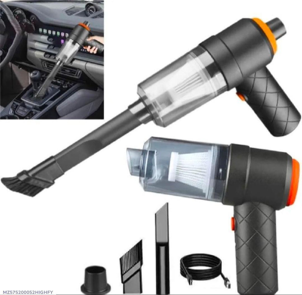 Portable Car Vacuum Black 6" ABS Dust Remover