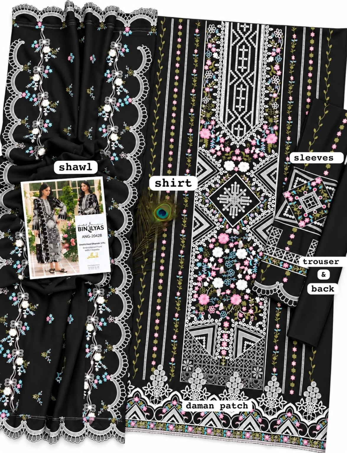 BIN ILYAS Dhanak black details