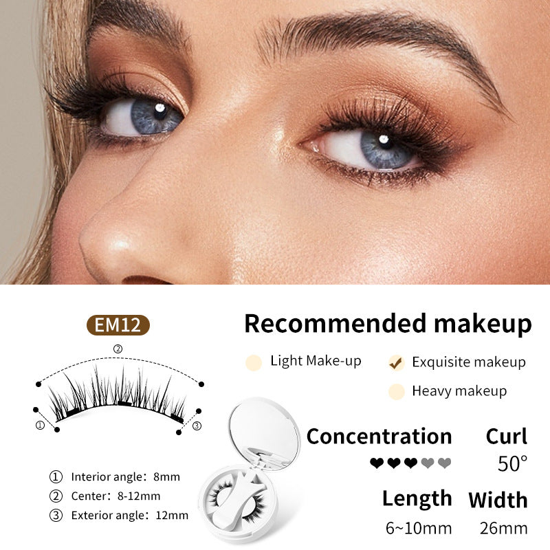 VELNORA Glue-Free Magnetic Eyelashes Set with Applicator