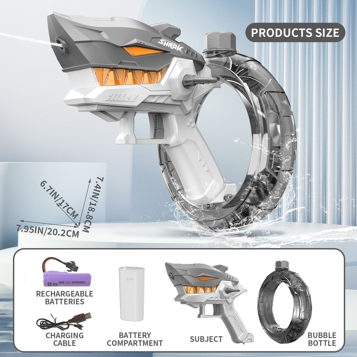 VELNORA Rechargeable Shark Electric Water Blaster