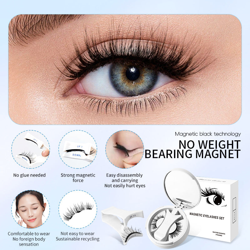 VELNORA Glue-Free Magnetic Eyelashes Set with Applicator