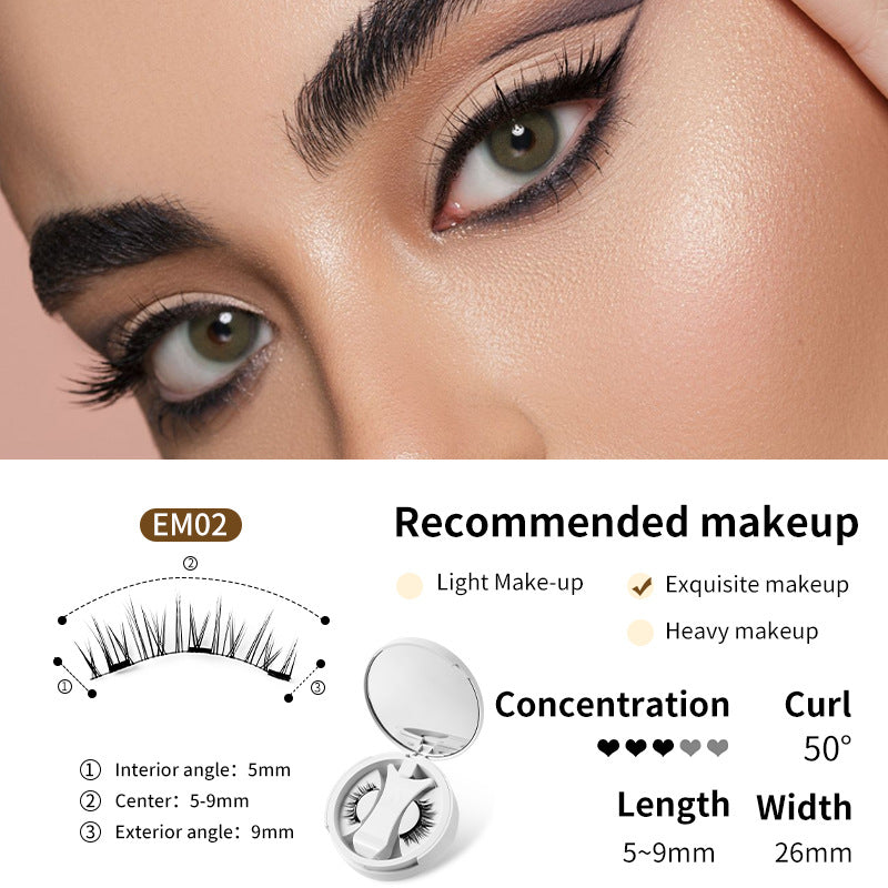 VELNORA Glue-Free Magnetic Eyelashes Set with Applicator