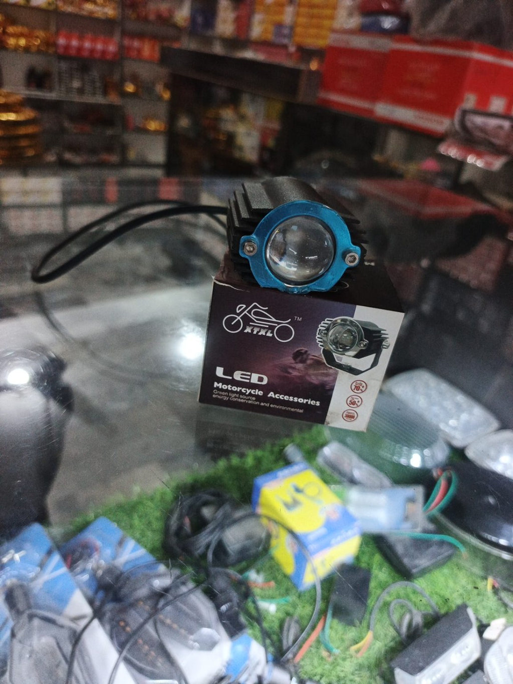Motorcycle LED Mini Driving Light front view