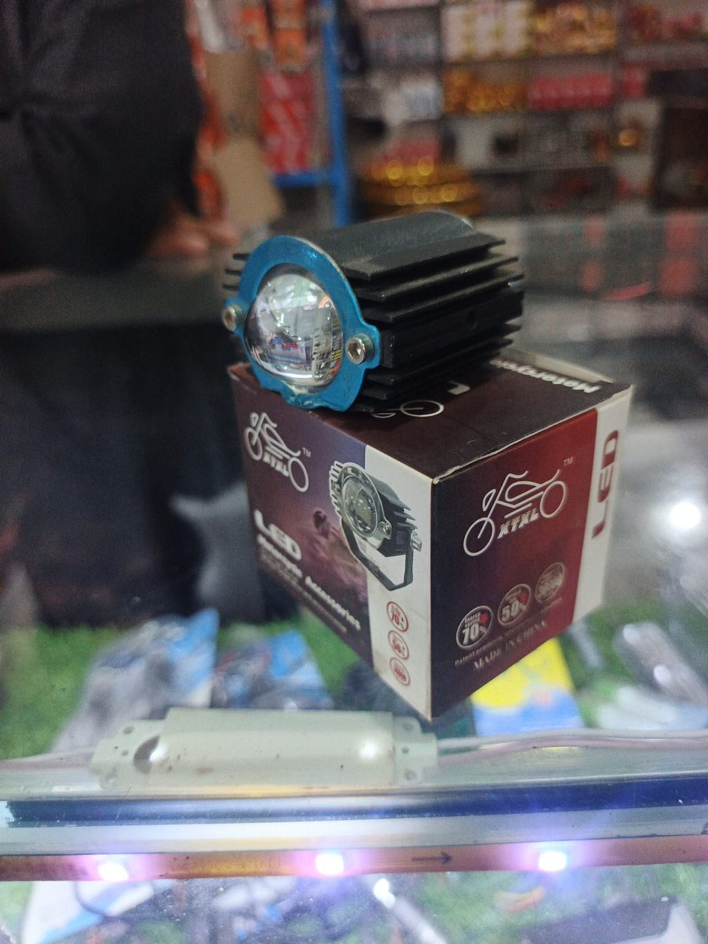 Motorcycle LED Mini Driving Light side view