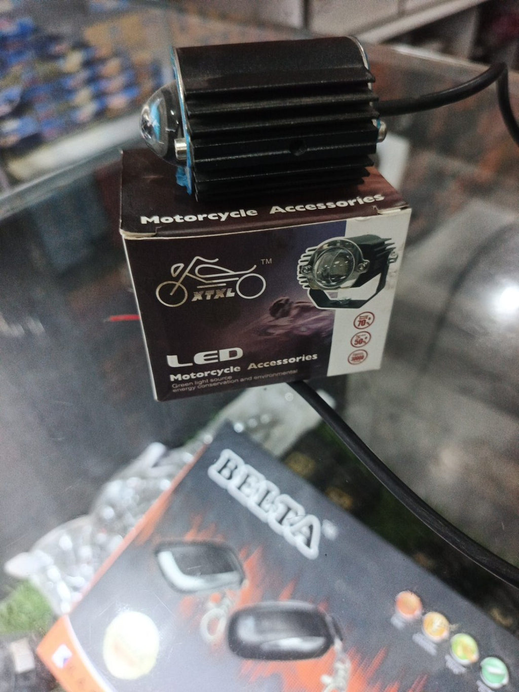 Motorcycle LED Mini Driving Light heat sink and box