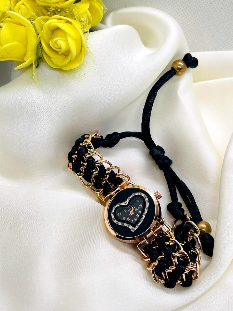 Rose Gold Heart Bracelet Watch for Girls - image 4