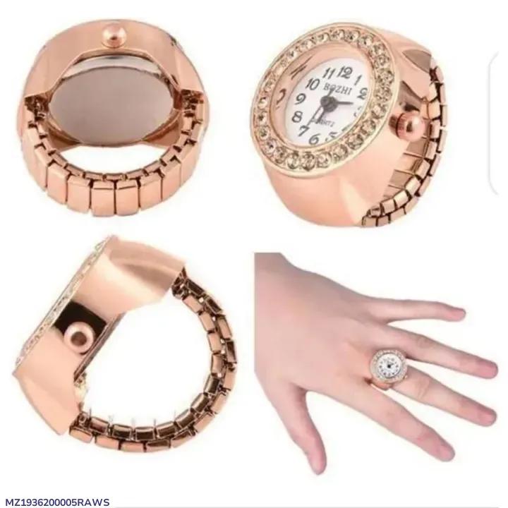 Women's Rose Gold Wristwatch with Crystal Bezel & Adjustable Strap - image 4