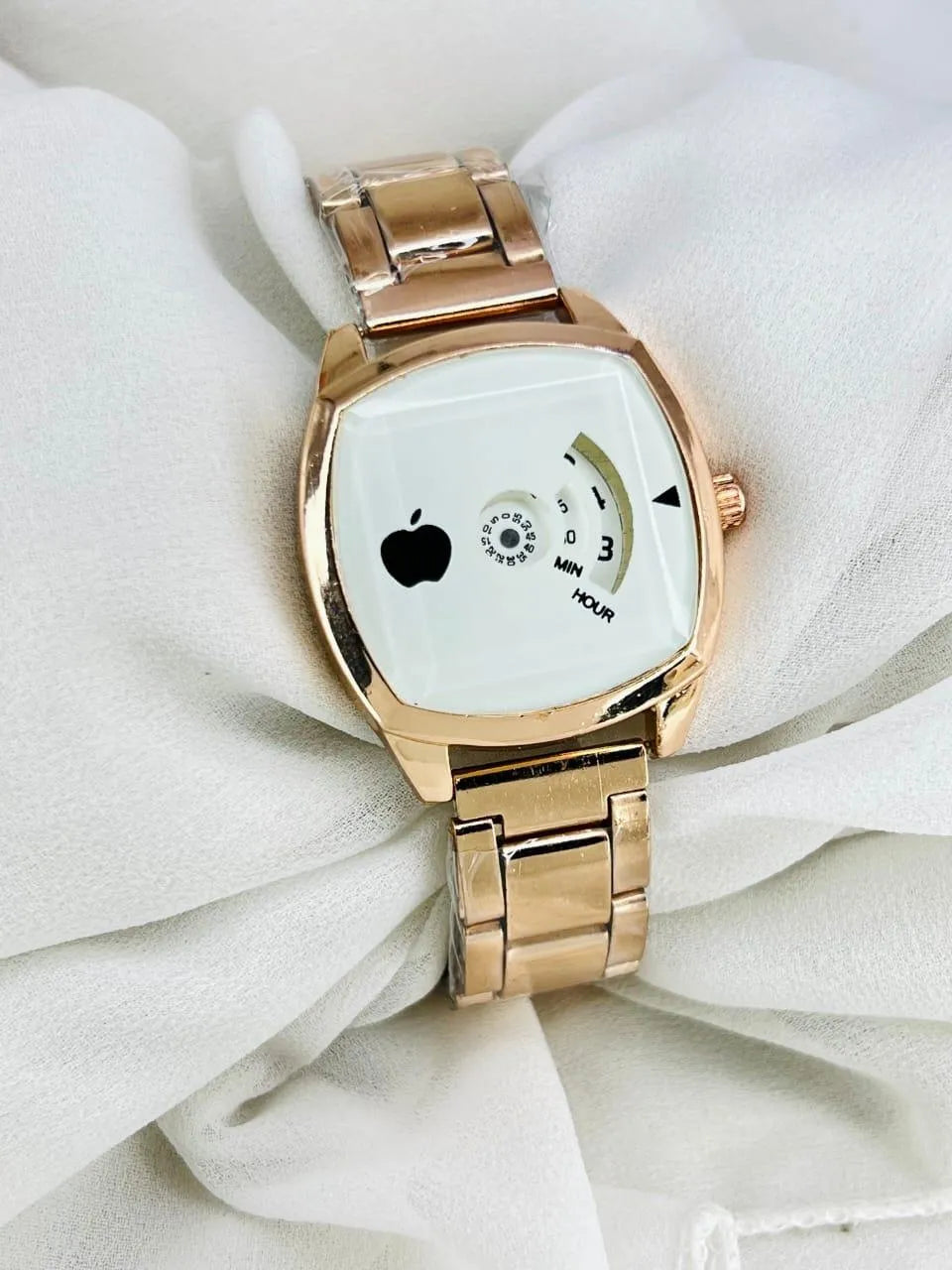 Rose Gold Square Chain-Strap Watch for Women - image 1