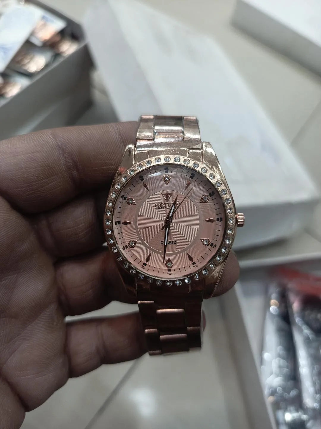 Rose Gold Women's Chain Strap Watch 22mm - image 3