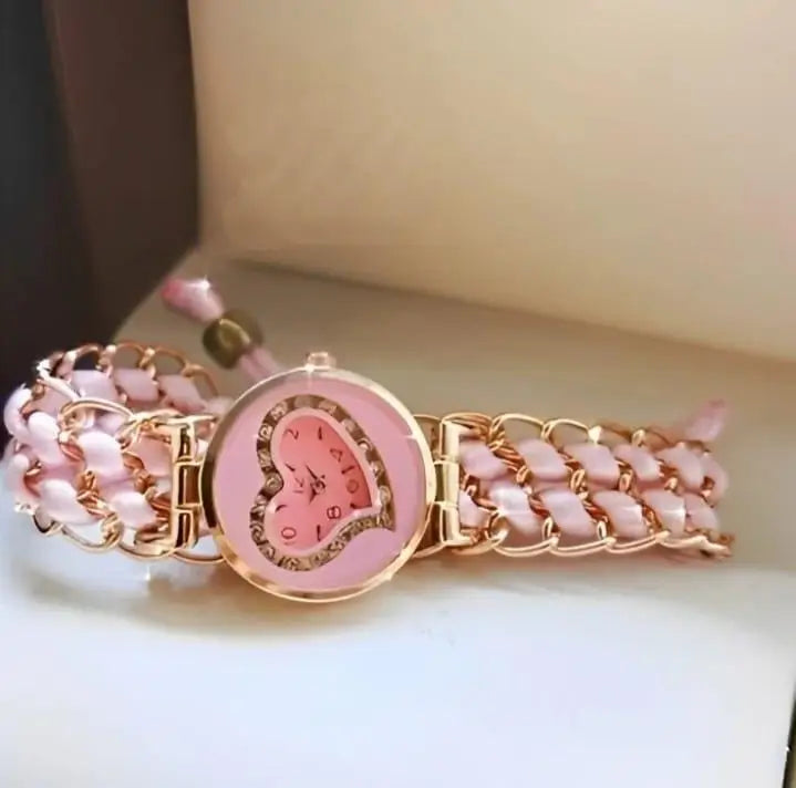 Heart Shaped Stylish Women's Bracelet Watch - image 5