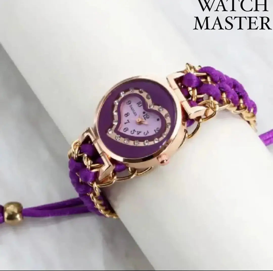 Heart Shaped Stylish Women's Bracelet Watch - image 7