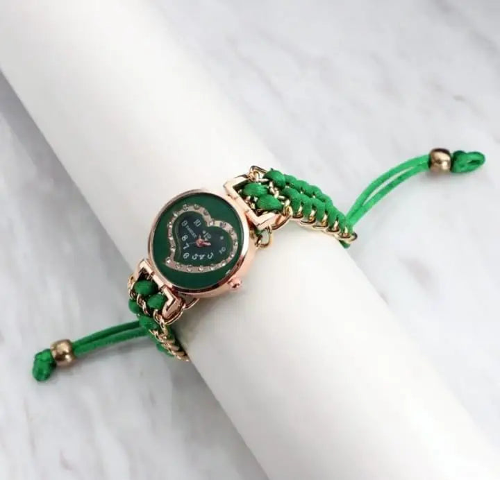 Heart Shaped Stylish Women's Bracelet Watch - image 8