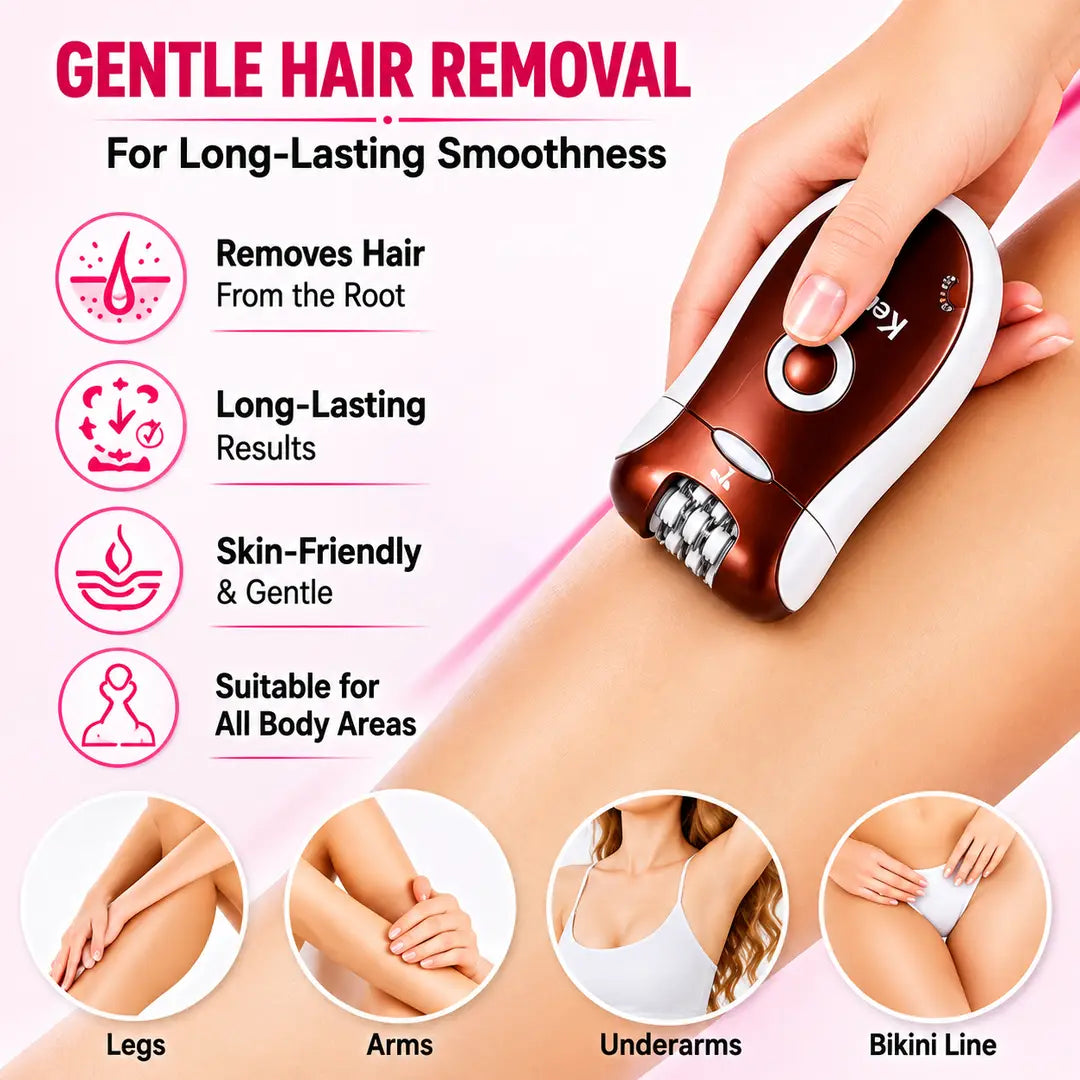 Kemei KM-3068 3-in-1 Rechargeable Epilator - image 6