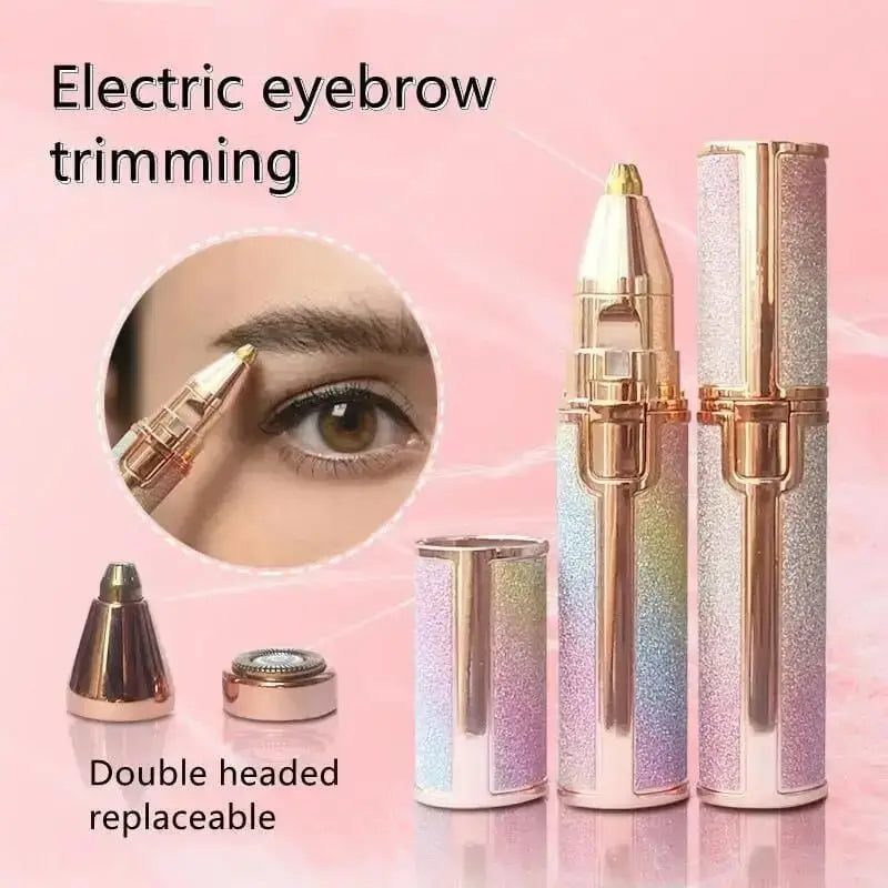 2-in-1 Rechargeable Eyebrow Trimmer & Facial Hair Remover - image 4
