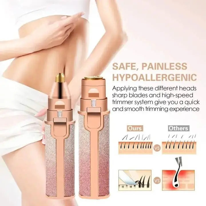 2-in-1 Rechargeable Eyebrow Trimmer & Facial Hair Remover - image 8