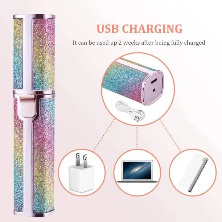 2-in-1 Rechargeable Eyebrow Trimmer & Facial Hair Remover - image 9