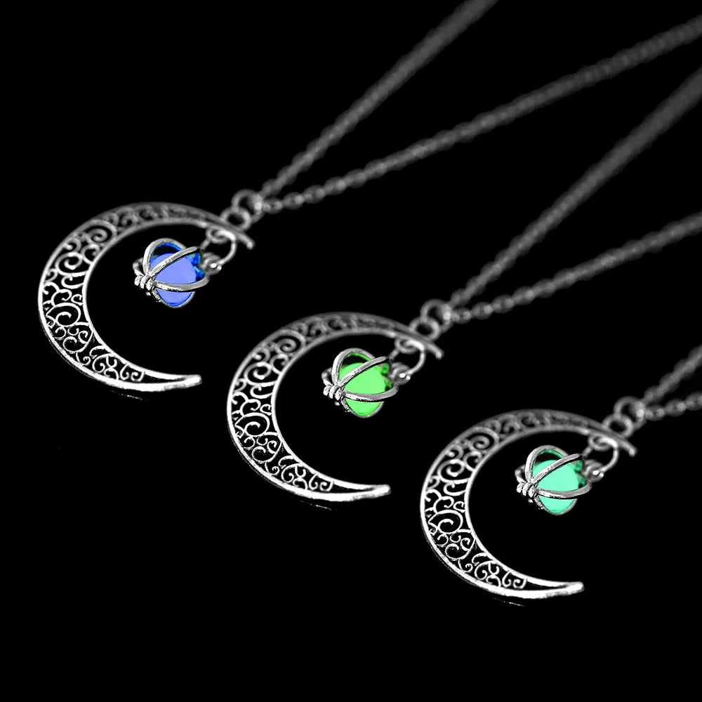 Glowing Moon Pendant Necklace alternate view
