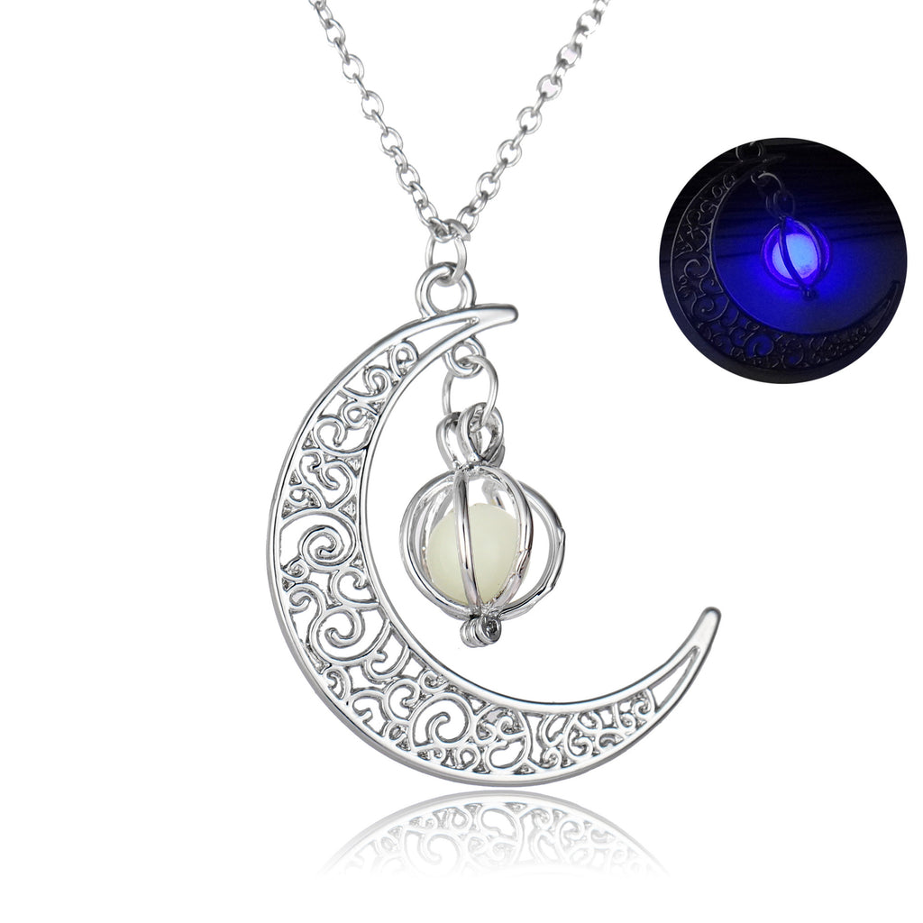 Glowing Moon Pendant Necklace lifestyle