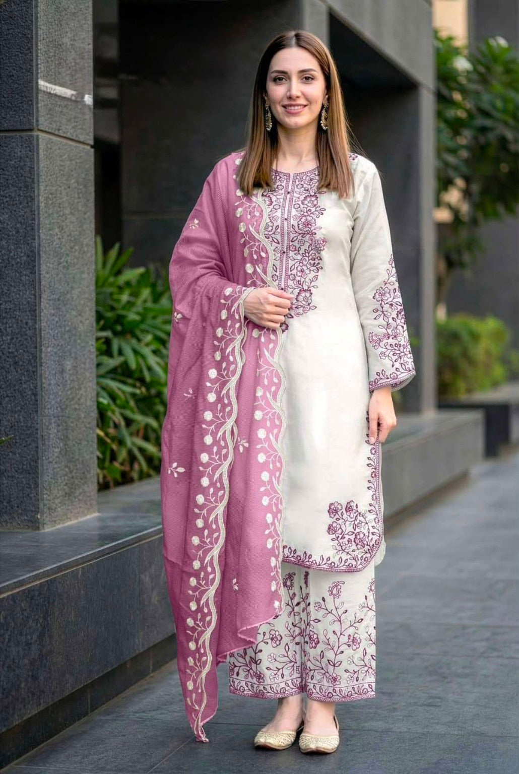 SAFA by Charizma luxury chiffon 3PC pink model