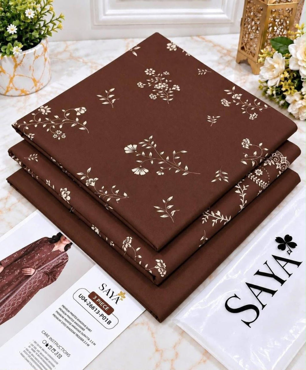 SAYA Khaddar 3PC Collection 2026 - U04-26513-P01B