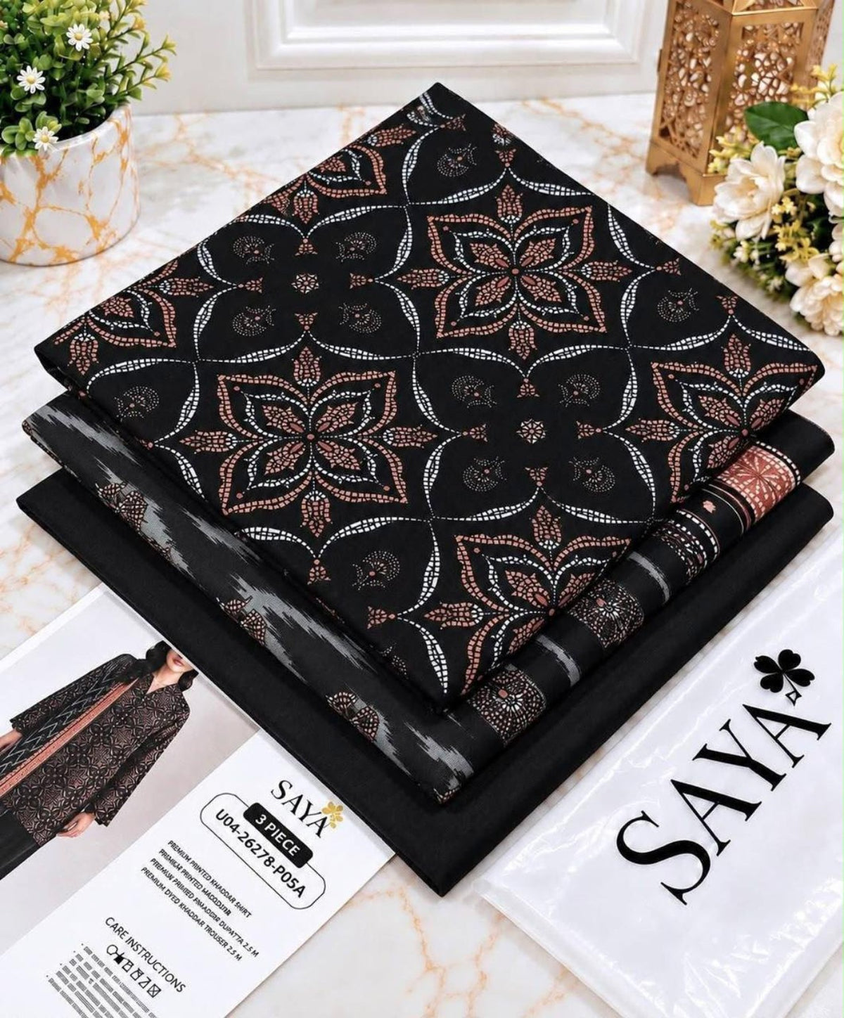 SAYA Khaddar 3PC Collection 2026 - U04-26278-P05A