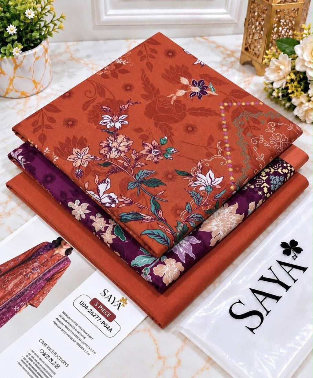 SAYA Khaddar 3PC Collection 2026 - U04-26277-P04A