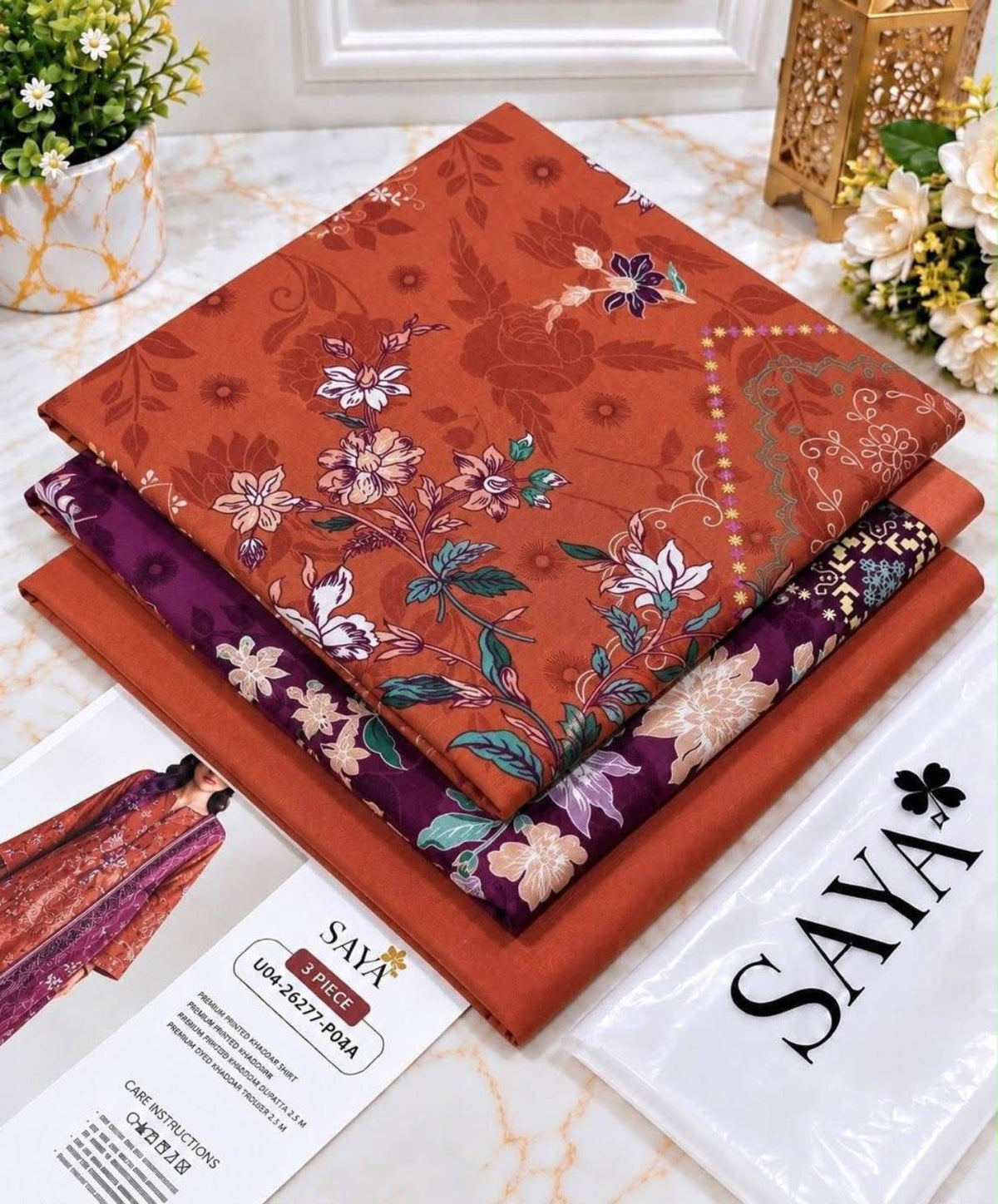 SAYA Khaddar 3PC Collection 2026 - U04-26277-P04A
