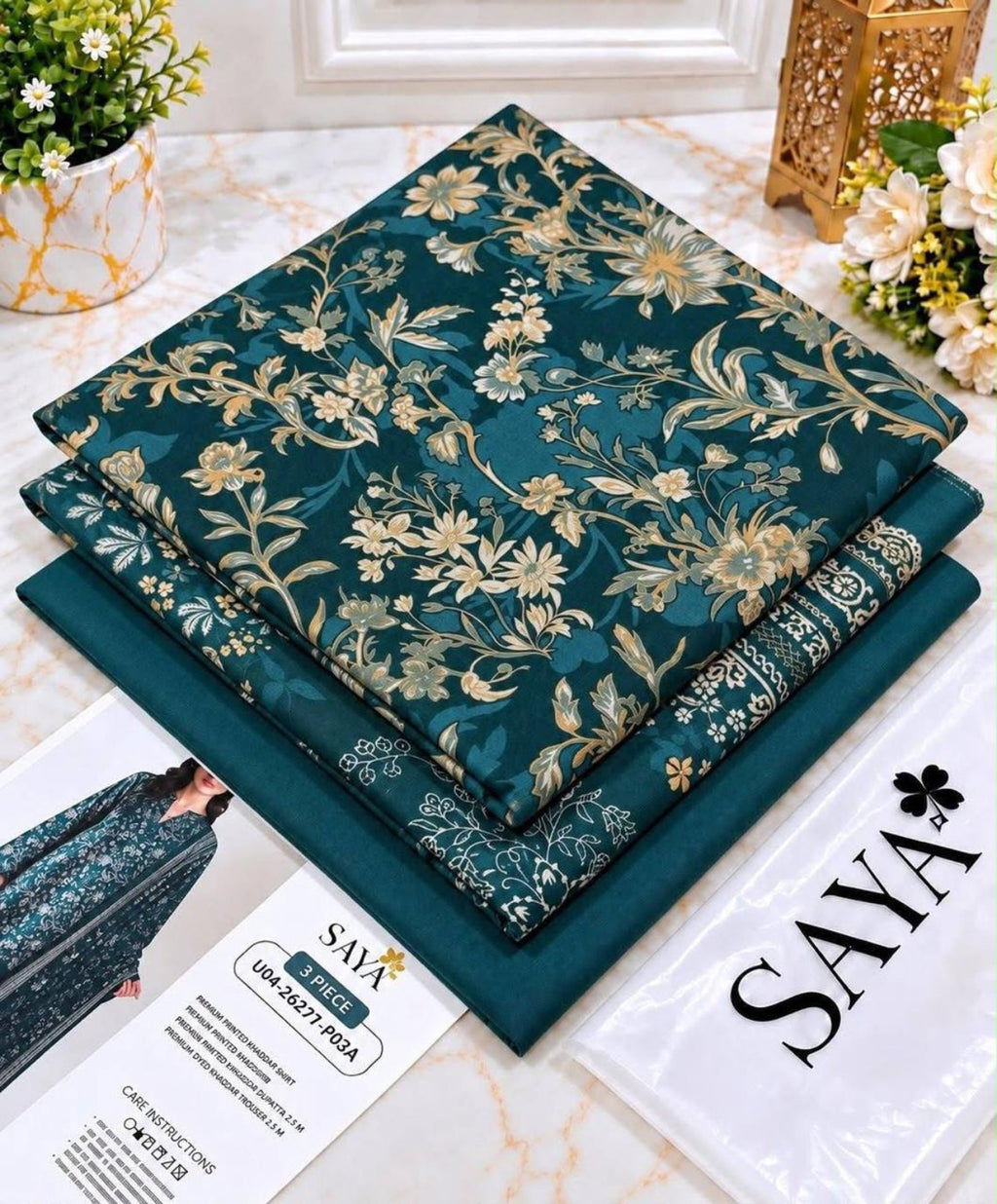 SAYA Khaddar 3PC Collection 2026 - U04-26272-P03A