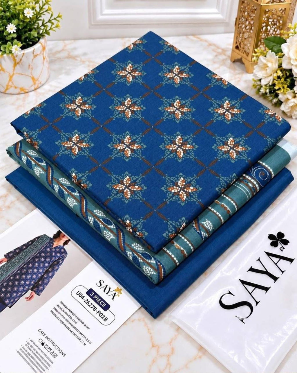 SAYA Khaddar 3PC Collection 2026 - U04-26278-P01B