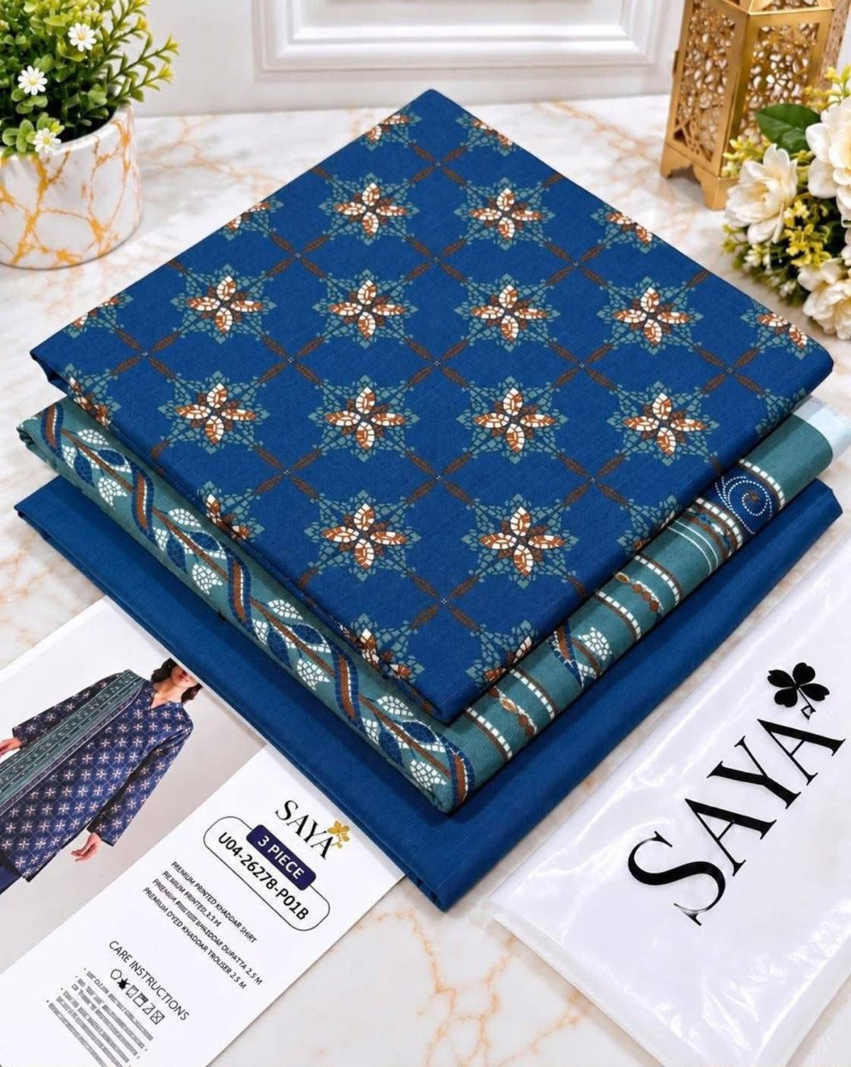 SAYA Khaddar 3PC Collection 2026 - U04-26278-P01B