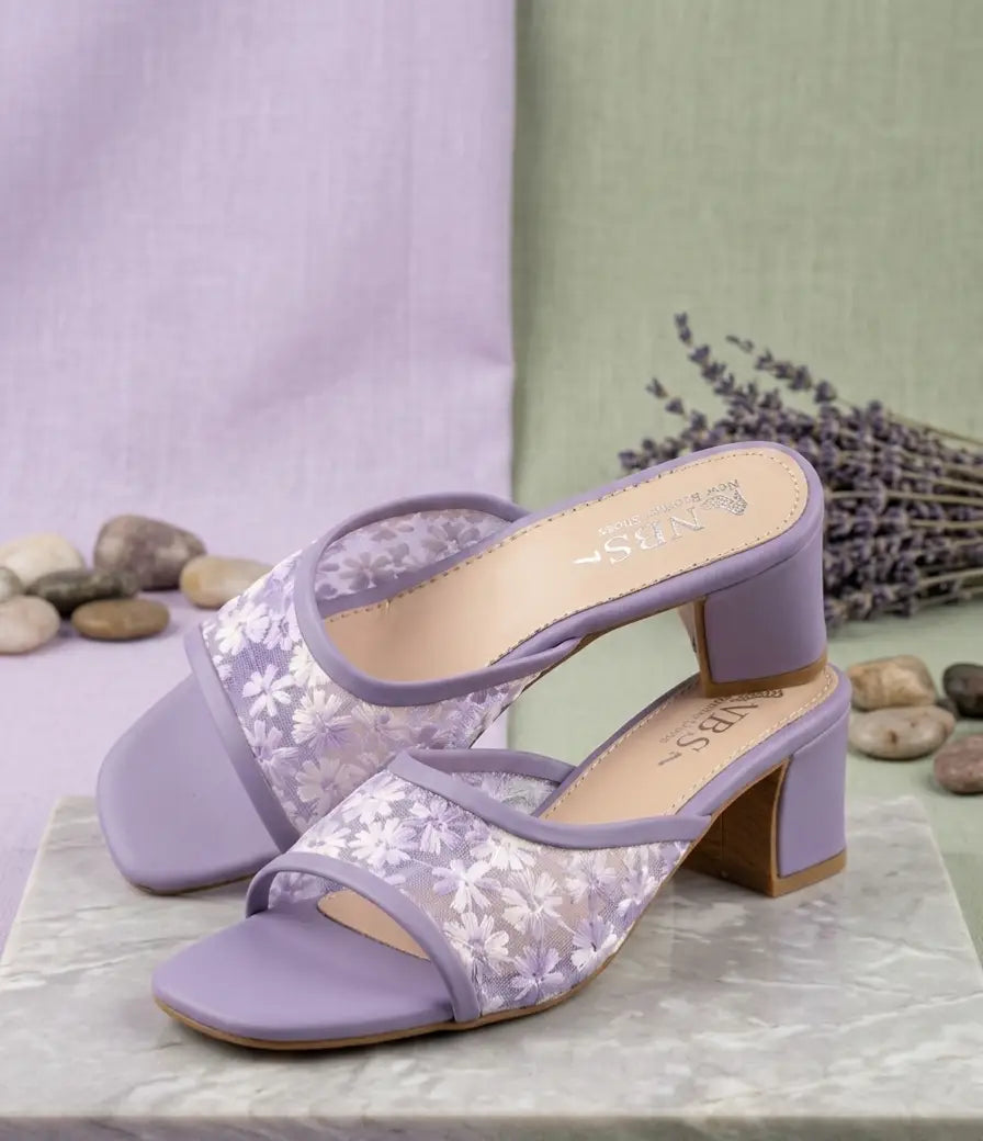Women's Microfiber Fancy Block Heels