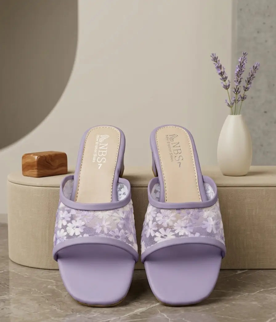 Women's Microfiber Fancy Block Heels