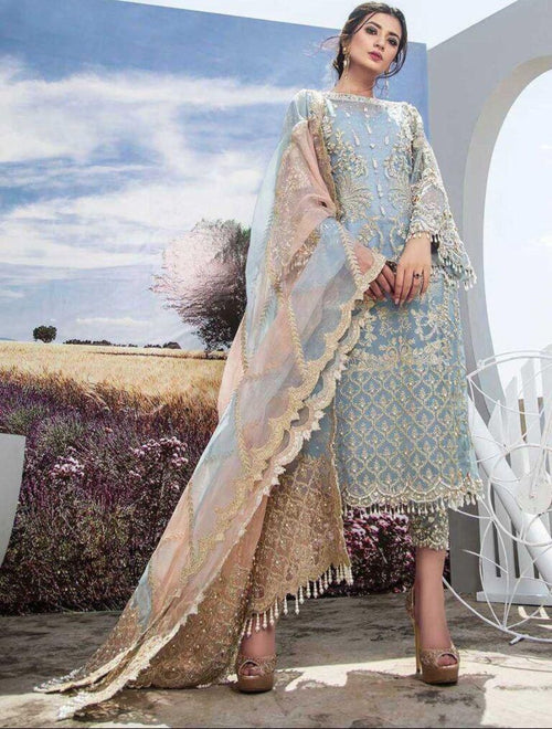 AGHA NOOR KSS-053 luxury embroidered formal suit