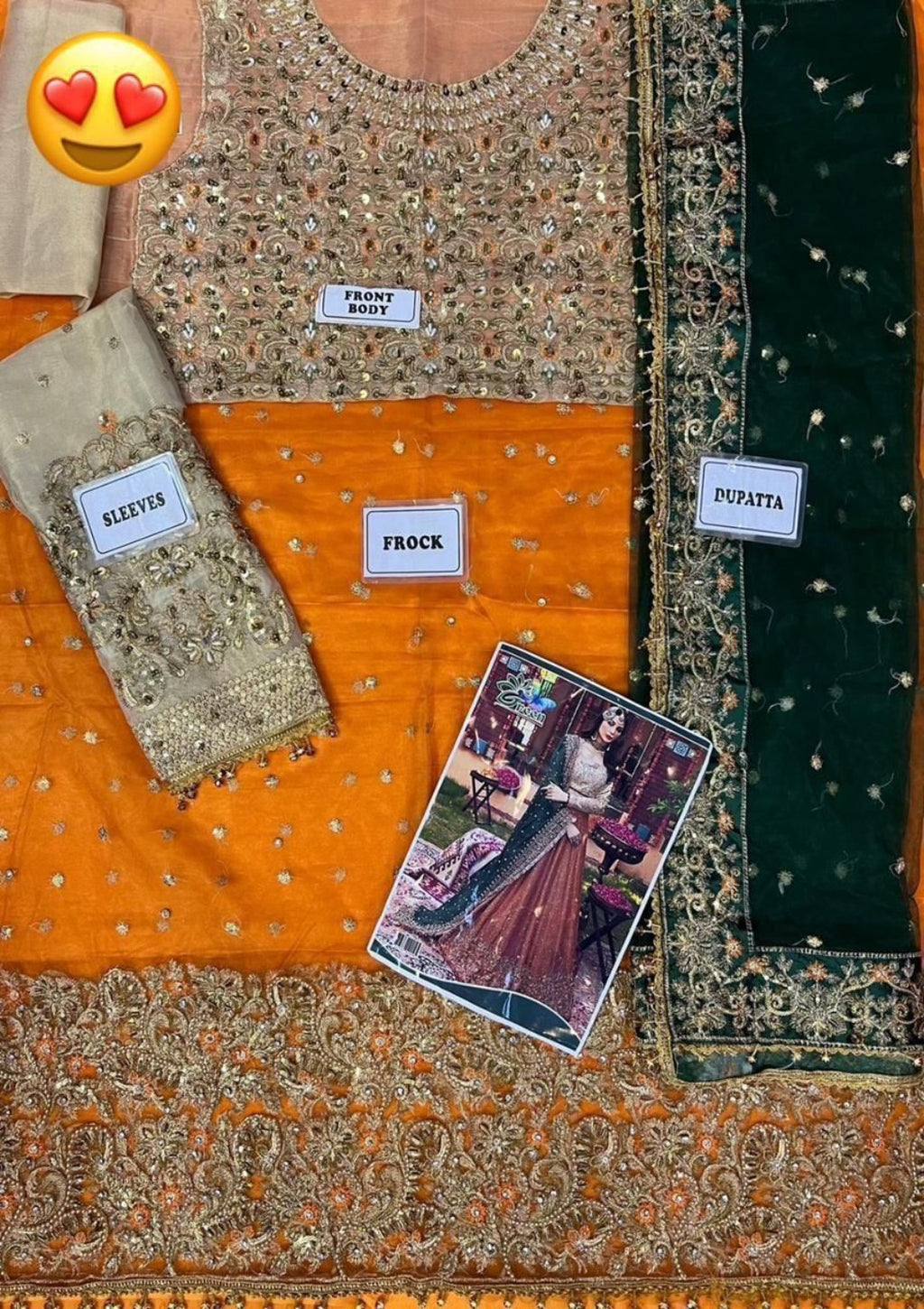 Ayesha Imran RUEDAD E SAHR-A bridal maxi complete fabric details