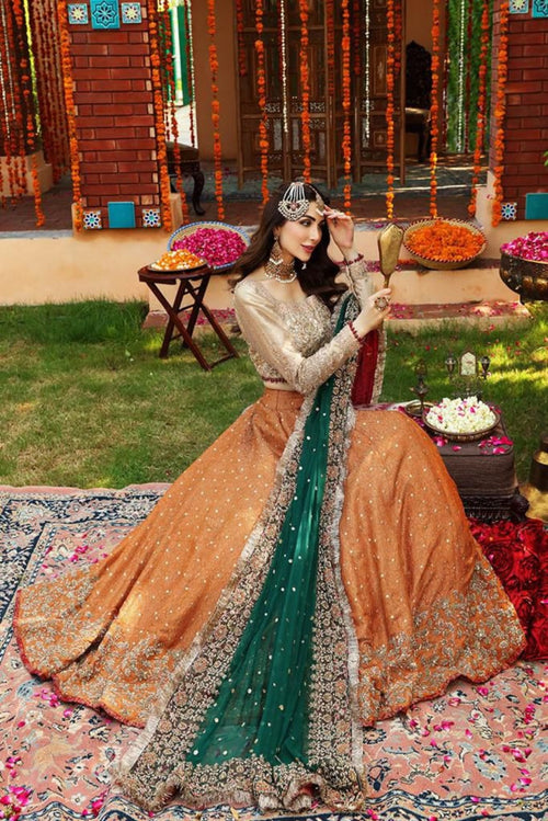 Ayesha Imran RUEDAD E SAHR-A bridal maxi model seated