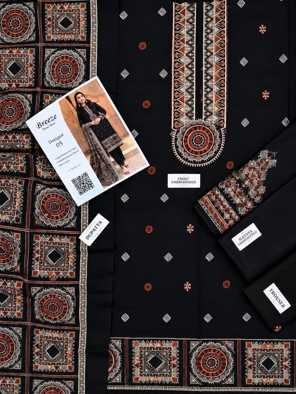 Bareeze Dhanak embroidered 3PC winter suit 4