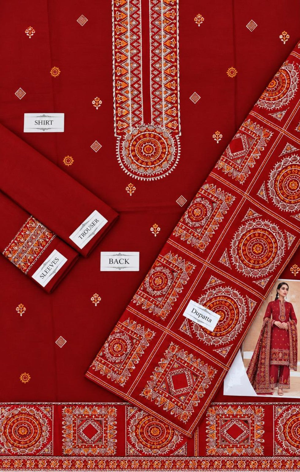 Bareeze Dhanak embroidered 3PC winter suit 5