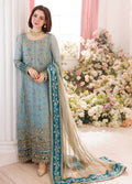 Charizma chiffon embroidered 3 piece suit front look