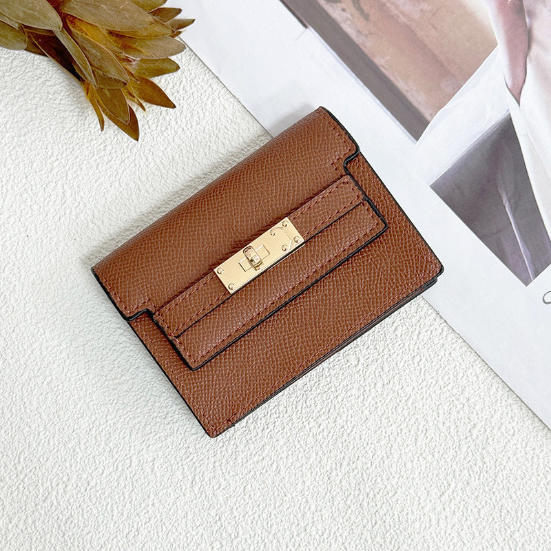 Compact multi-slot card wallet lifestyle view