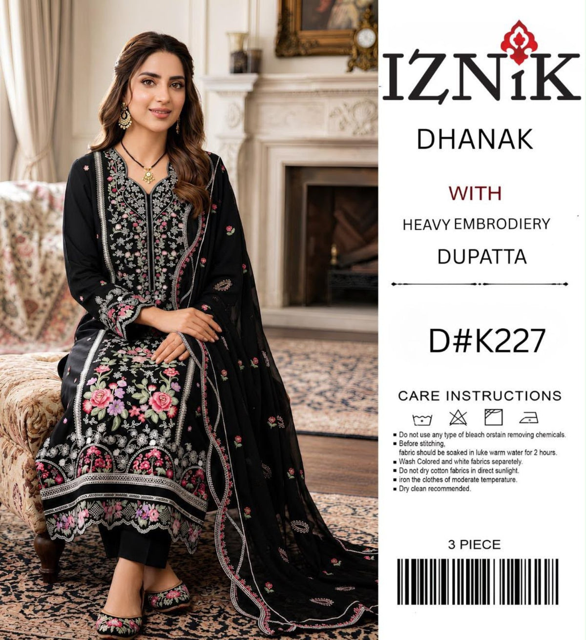 IZNIK Dhanak Code 227 embroidery detail