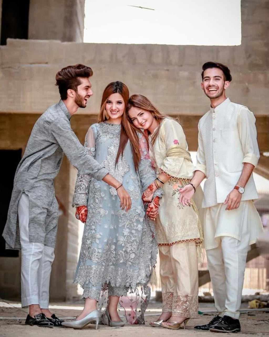 LAAM Luxury Collection embroidered organza suit lifestyle view