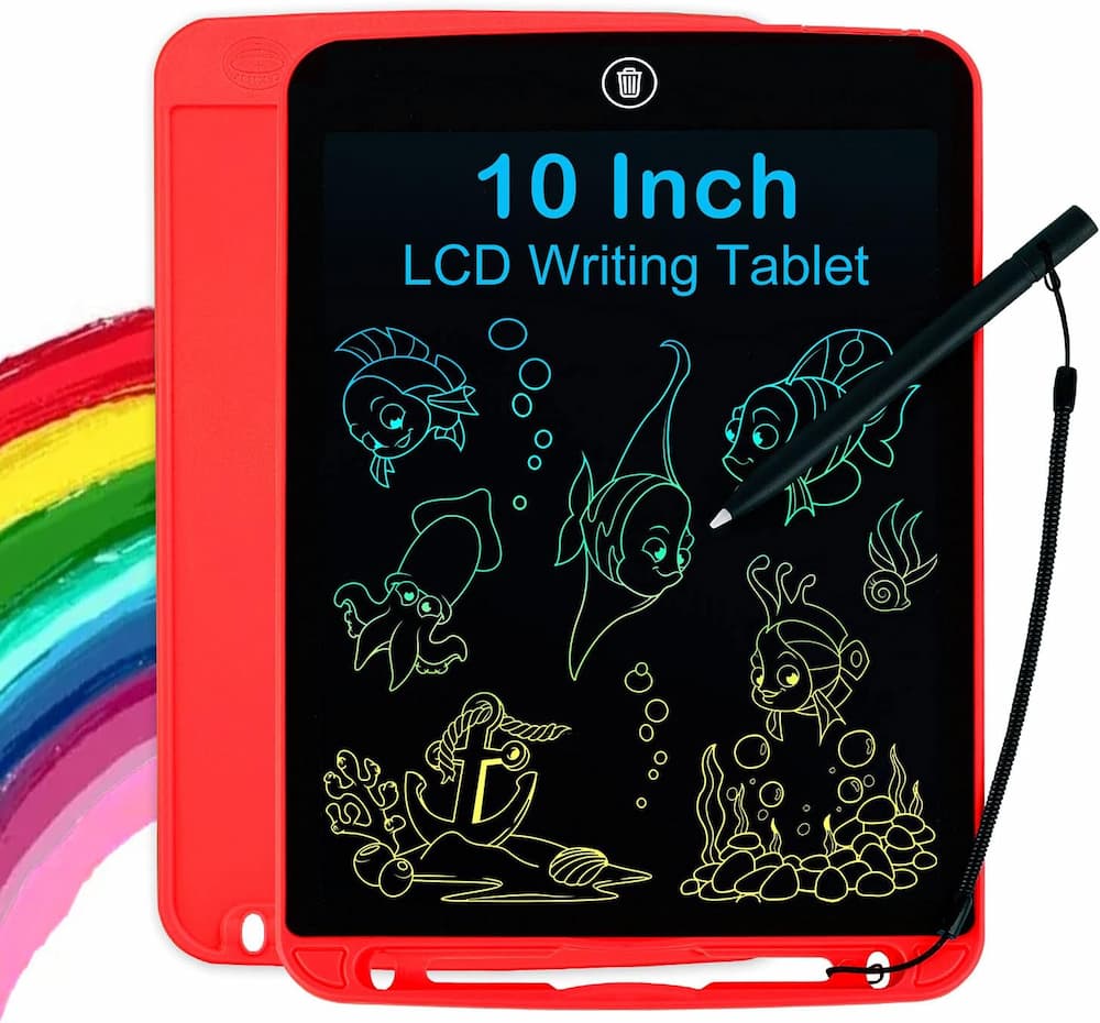 VELNORA 10 inch LCD writing tablet red