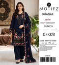 Motifz Dhanak K220 navy pink full suit