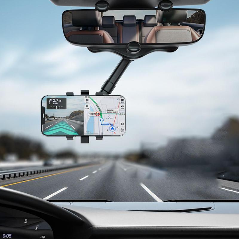 Rearview mirror phone mount