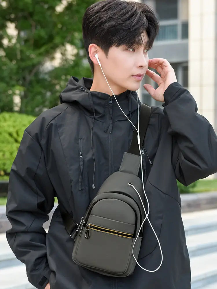 VELNORA men's multi-pocket sling bag image 6
