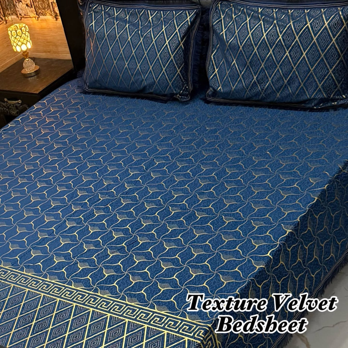 VELNORA Texture Velvet Bedsheet Design 03