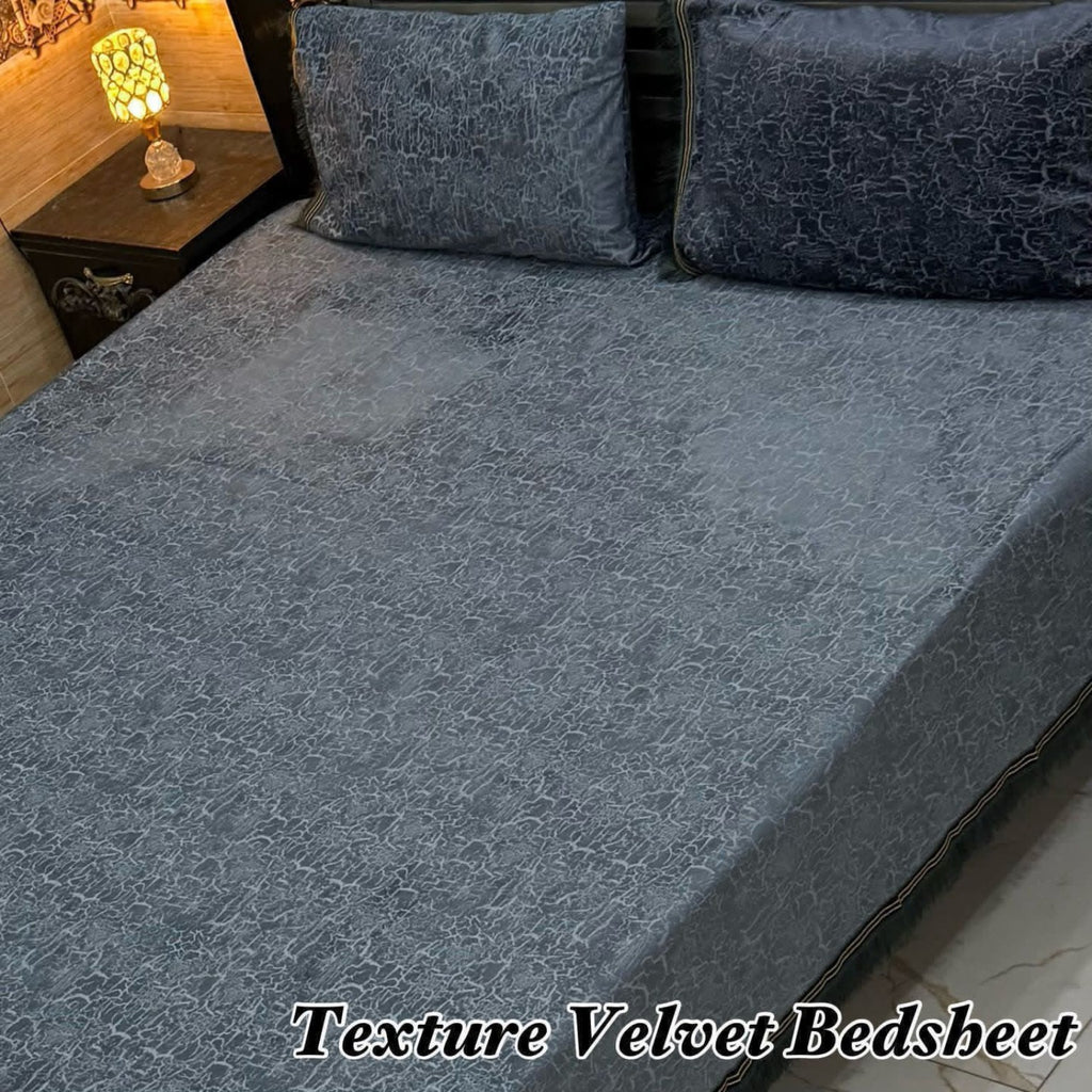 VELNORA Texture Velvet Bedsheet Design 12