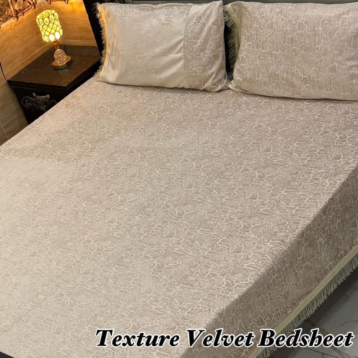 VELNORA Texture Velvet Bedsheet Design 13