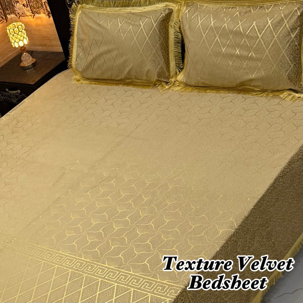 VELNORA Texture Velvet Bedsheet Design 14