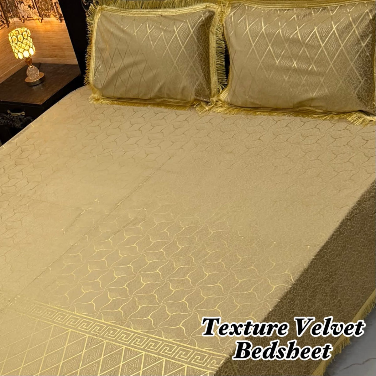 VELNORA Texture Velvet Bedsheet Design 14